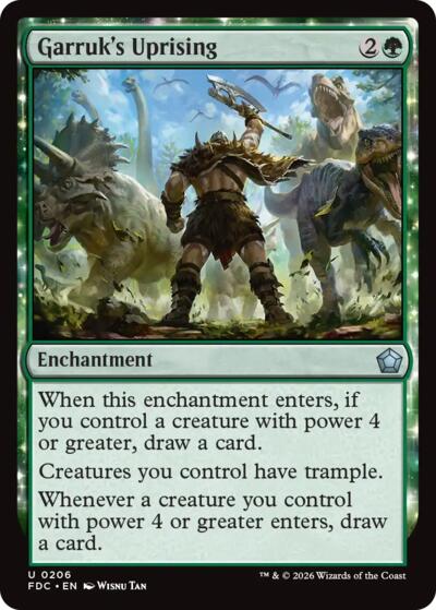 Garruk's Uprising from FDC #206, Magic: The Gathering card