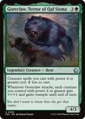 Goreclaw, Terror of Qal Sisma #208 – Commander: Foundations (Uncommon)