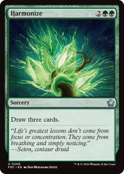 Harmonize from FDC #209, Magic: The Gathering card
