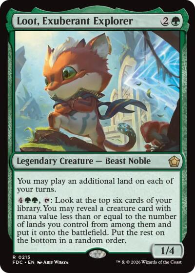 Loot, Exuberant Explorer from FDC #215, Magic: The Gathering card