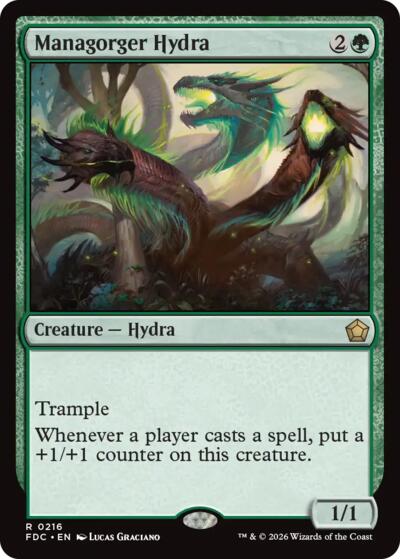 Managorger Hydra from FDC #216, Magic: The Gathering card