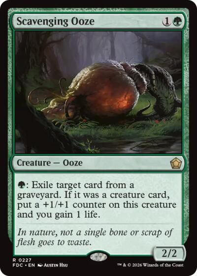 Scavenging Ooze from FDC #227, Magic: The Gathering card