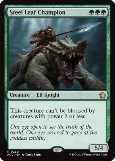 Steel Leaf Champion from FDC #230, Magic: The Gathering card