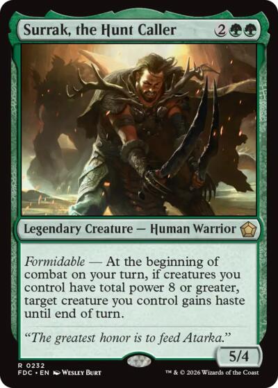 Surrak, the Hunt Caller from FDC #232, Magic: The Gathering card