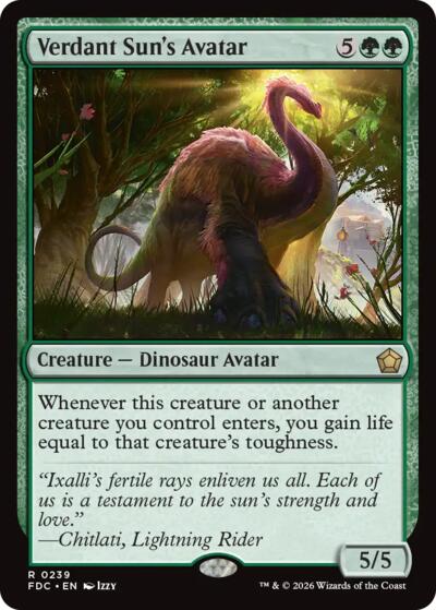 Verdant Sun's Avatar from FDC #239, Magic: The Gathering card