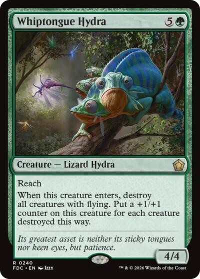 Whiptongue Hydra from FDC #240, Magic: The Gathering card