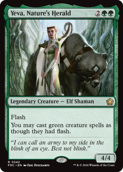 Yeva, Nature's Herald from FDC #242, Magic: The Gathering card