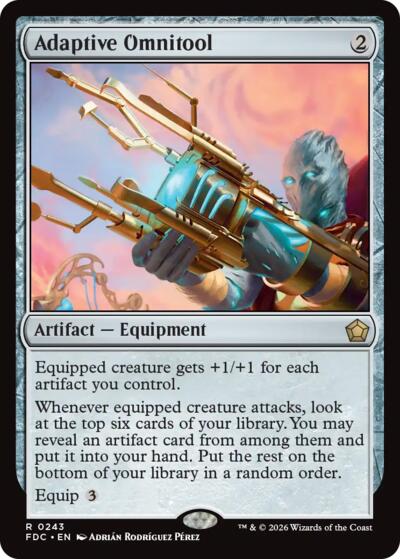 Adaptive Omnitool from FDC #243, Magic: The Gathering card