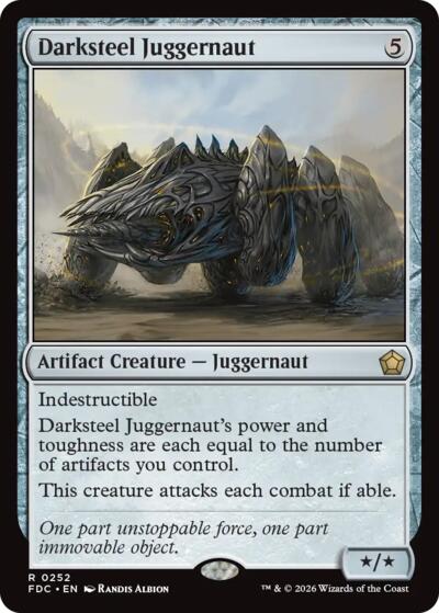 Darksteel Juggernaut from FDC #252, Magic: The Gathering card