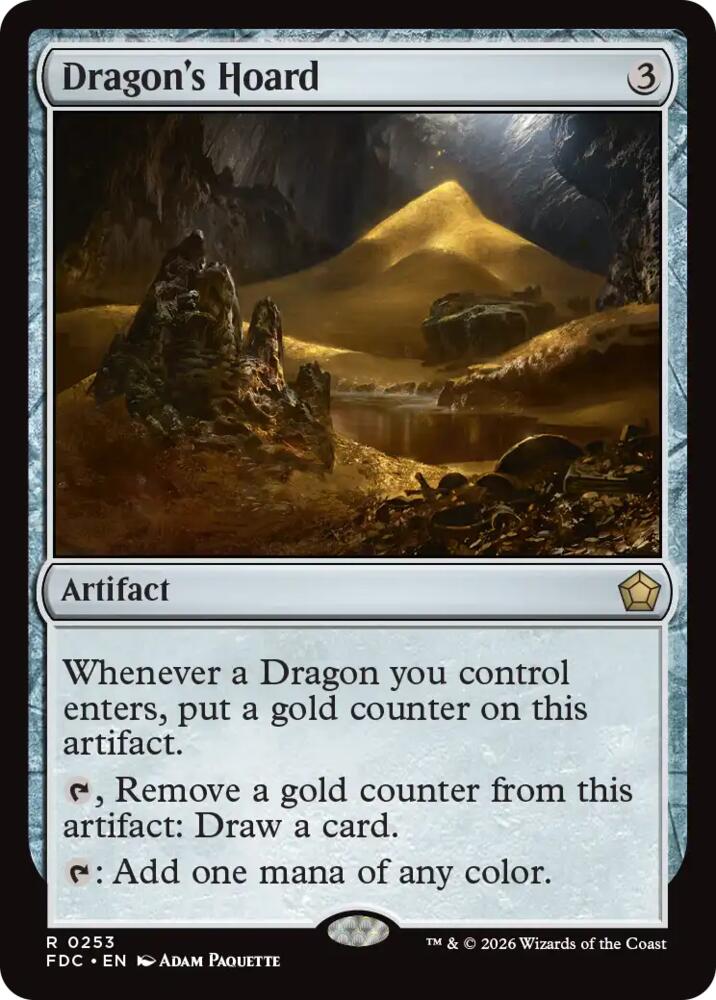 Dragon's Hoard from Commander: Foundations (FDC) #253, Magic: The Gathering card