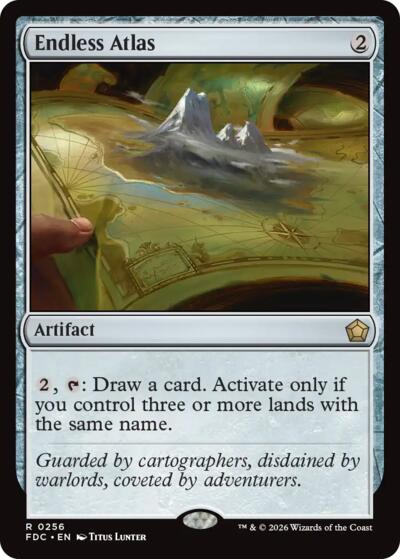 Endless Atlas from FDC #256, Magic: The Gathering card