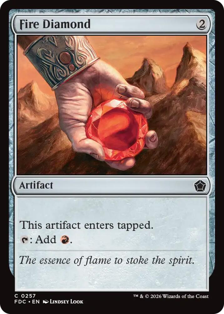 Fire Diamond from Commander: Foundations (FDC) #257, Magic: The Gathering card