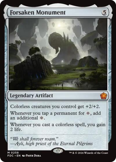 Forsaken Monument from FDC #258, Magic: The Gathering card