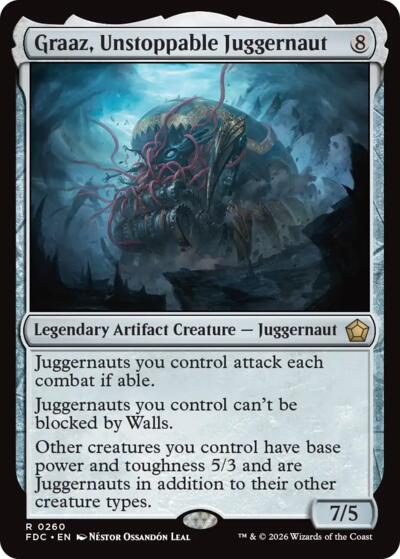 Graaz, Unstoppable Juggernaut from FDC #260, Magic: The Gathering card