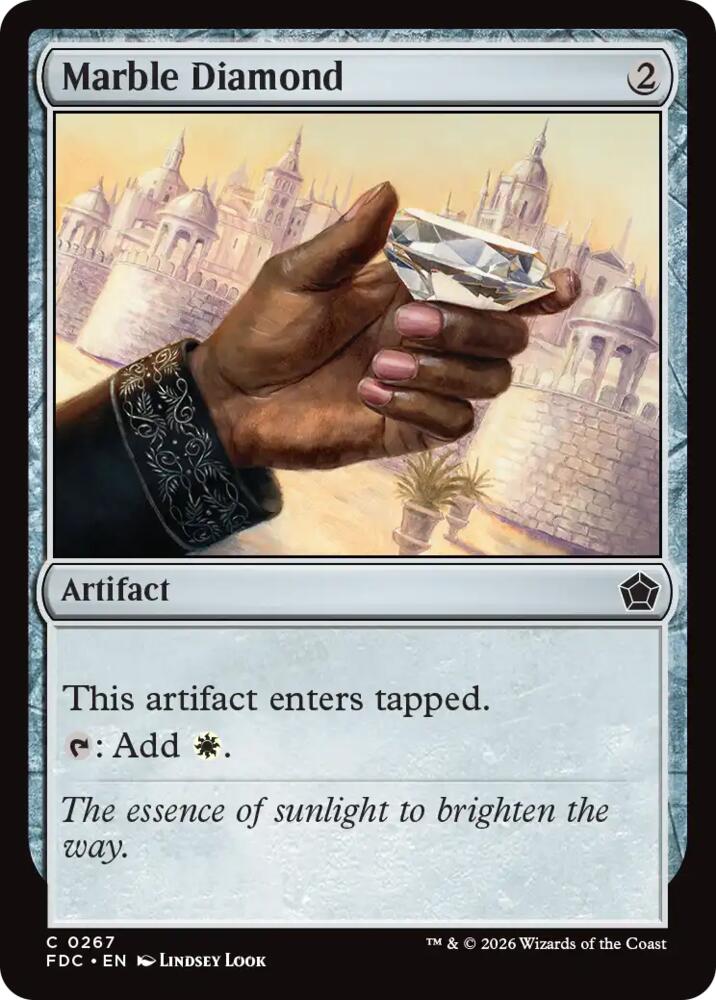Marble Diamond from Commander: Foundations (FDC) #267, Magic: The Gathering card
