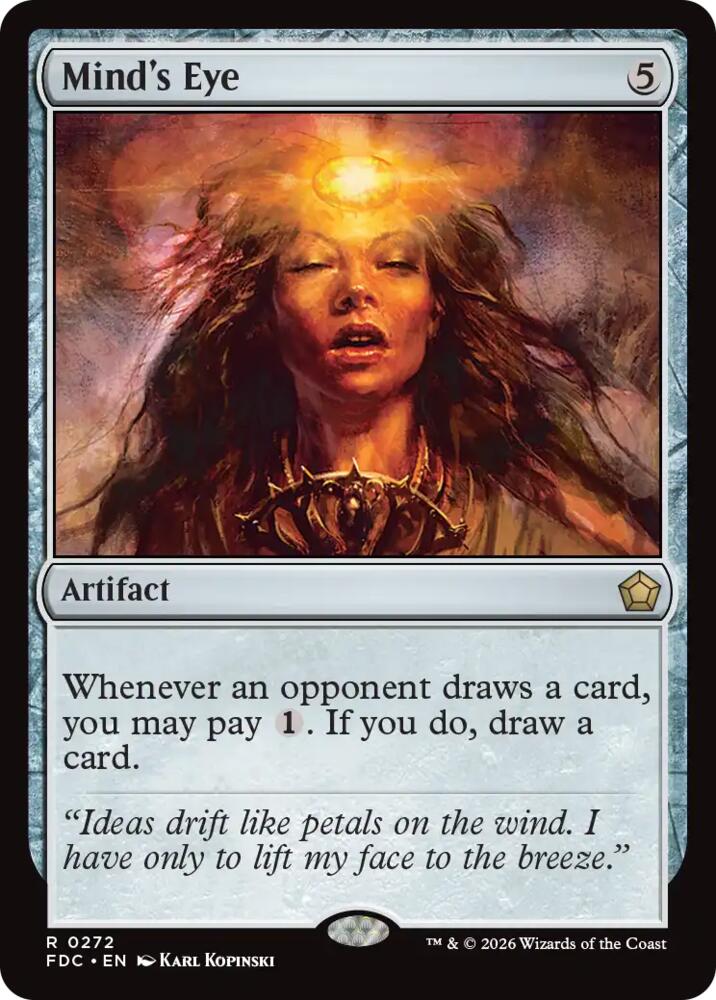 Mind's Eye from Commander: Foundations (FDC) #272, Magic: The Gathering card