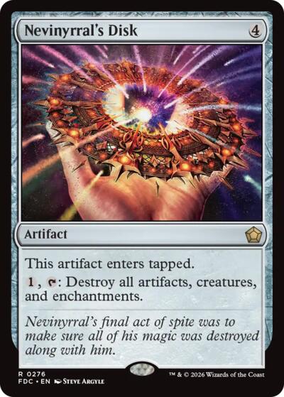 Nevinyrral's Disk from FDC #276, Magic: The Gathering card