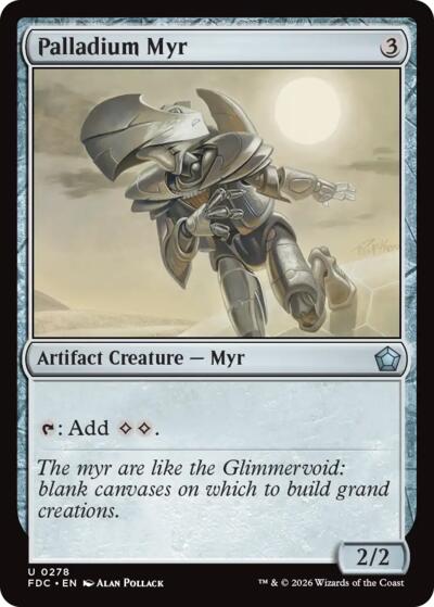 Palladium Myr from FDC #278, Magic: The Gathering card