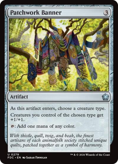 Patchwork Banner from FDC #279, Magic: The Gathering card