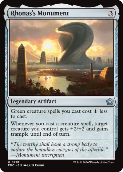 Rhonas's Monument from FDC #281, Magic: The Gathering card
