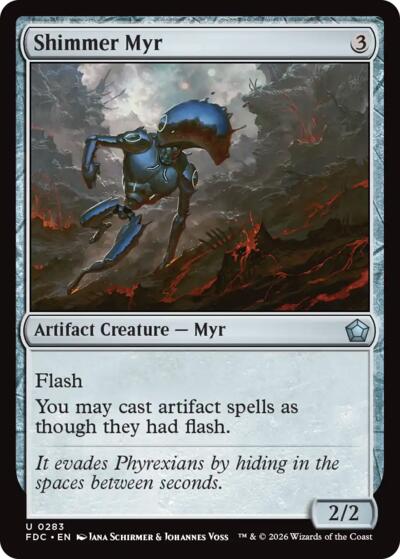 Shimmer Myr from FDC #283, Magic: The Gathering card