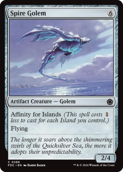Spire Golem from FDC #288, Magic: The Gathering card