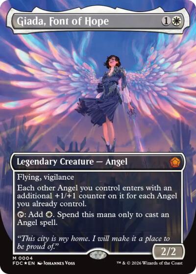 Giada, Font of Hope borderless commander included in Calling All Angels