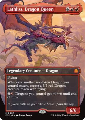 Lathliss, Dragon Queen (Borderless) 7 — Commander: Foundations
