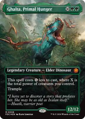 Ghalta, Primal Hunger (Borderless) #8 – Commander: Foundations (Mythic)