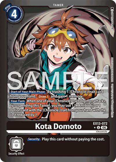 Kota Domoto (Limited Foil) card