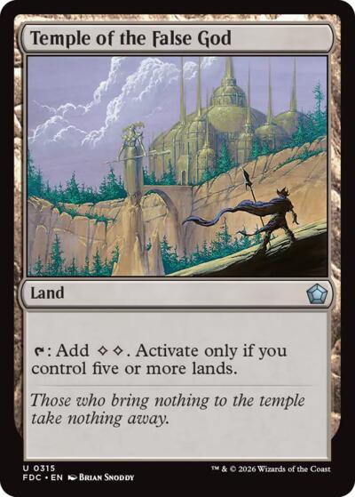 Temple of the False God from FDC #315, Magic: The Gathering card
