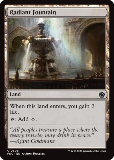Radiant Fountain from FDC #308, Magic: The Gathering card