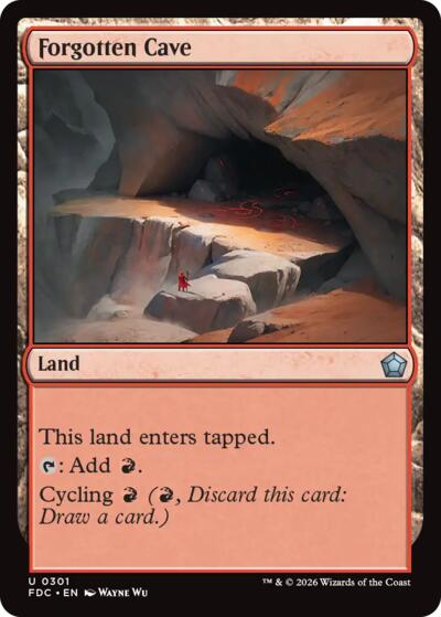 Forgotten Cave from FDC #301, Magic: The Gathering card