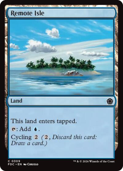 Remote Isle from FDC #309, Magic: The Gathering card