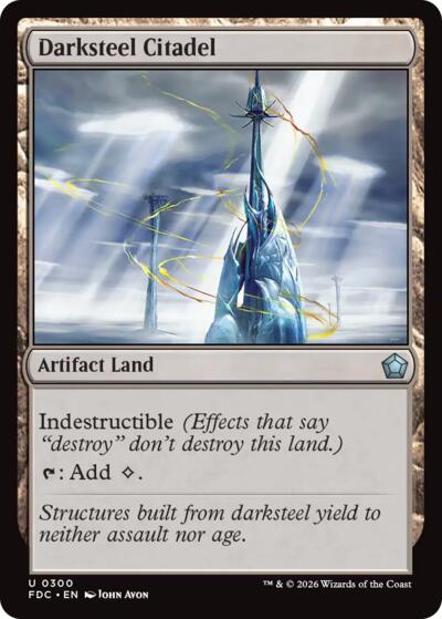 Darksteel Citadel from FDC #300, Magic: The Gathering card