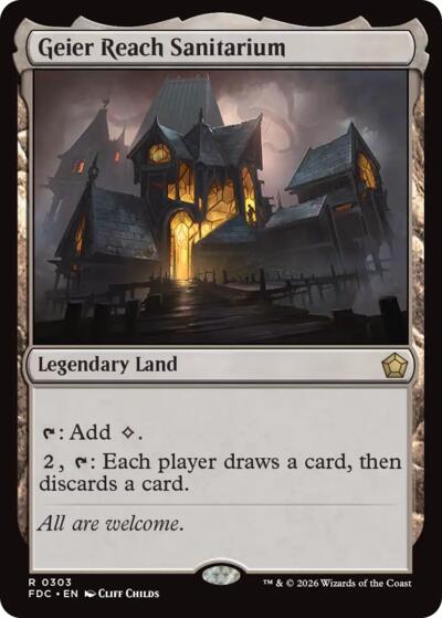 Geier Reach Sanitarium from FDC #303, Magic: The Gathering card