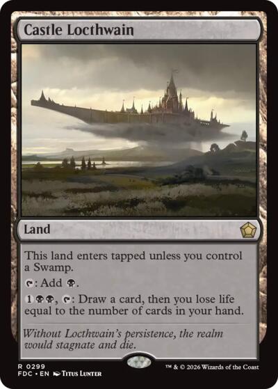 Castle Locthwain from FDC #299, Magic: The Gathering card