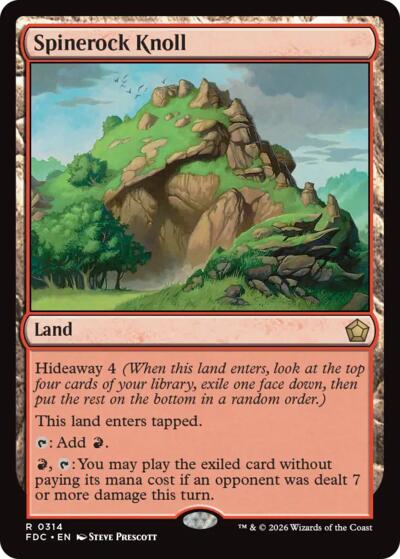 Spinerock Knoll from FDC #314, Magic: The Gathering card