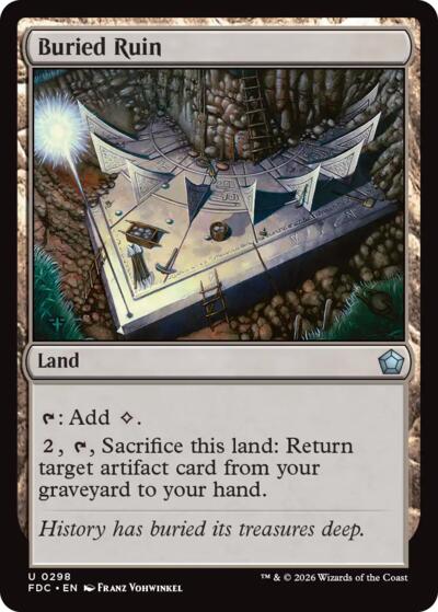 Buried Ruin from FDC #298, Magic: The Gathering card