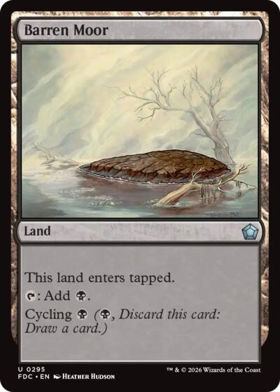 Barren Moor from FDC #295, Magic: The Gathering card