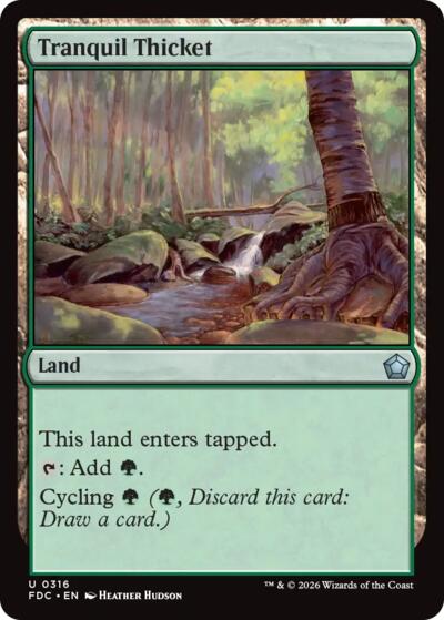 Tranquil Thicket from FDC #316, Magic: The Gathering card