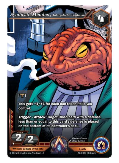 Syndicate Member, Intergalactic Politician