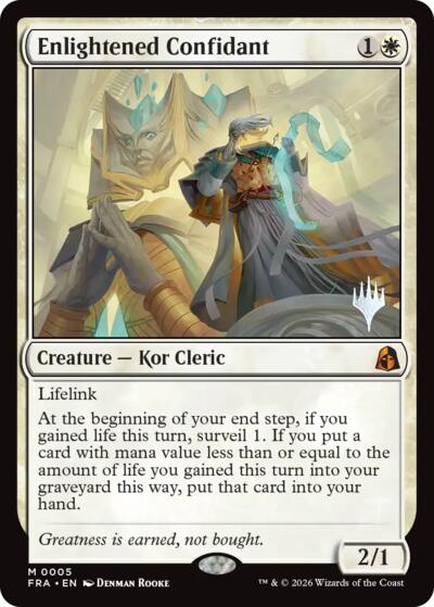 Enlightened Confidant (Promo Pack) from PFRA #5p, Magic: The Gathering card