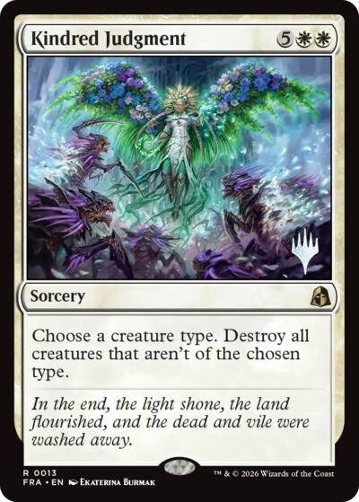 Kindred Judgment (Promo Pack) from PFRA #13p, Magic: The Gathering card
