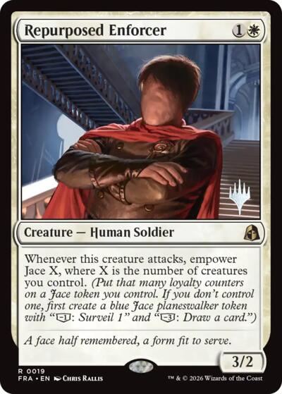 Repurposed Enforcer (Promo Pack) from PFRA #19p, Magic: The Gathering card