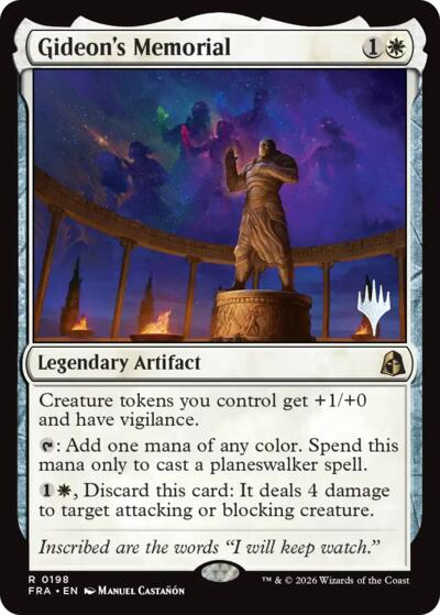 Gideon's Memorial (Promo Pack) from PFRA #198p, Magic: The Gathering card