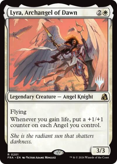 Lyra, Archangel of Dawn (Promo Pack) from PFRA #201p, Magic: The Gathering card