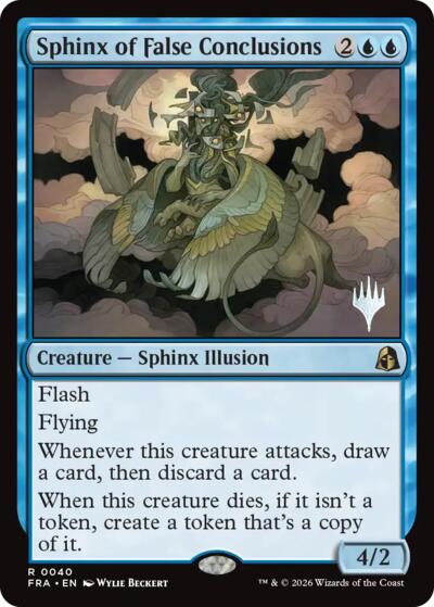 Sphinx of False Conclusions (Promo Pack) from PFRA #40p, Magic: The Gathering card