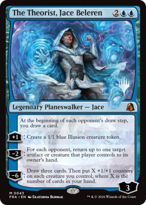 The Theorist, Jace Beleren, the top Promo Pack: Reality Fracture chase card