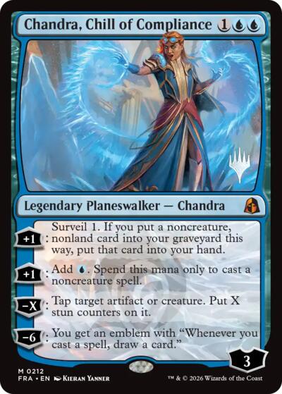 Chandra, Chill of Compliance (Promo Pack) from PFRA #212p, Magic: The Gathering card